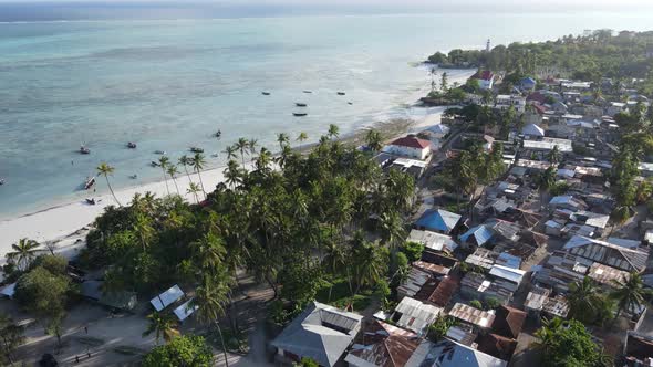 Zanzibar Tanzania  Aerial View of Houses Near the Coast