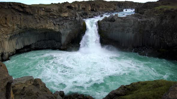 The Aldeyjarfoss Waterfall in North Iceland