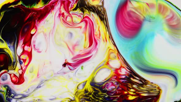 Abstract Colorful Food Paint Diffusion Spread 043