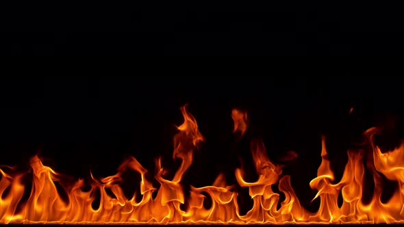 Fire Line in Super Slow Motion Isolated on Black Shooting with High Speed Cinema Camera in alt
