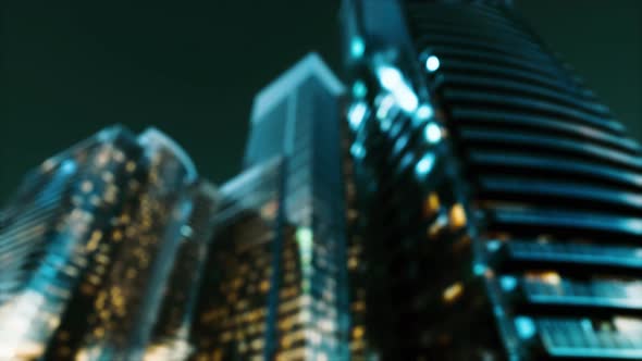 Abstract Urban Night Light Bokeh Defocused Background alt