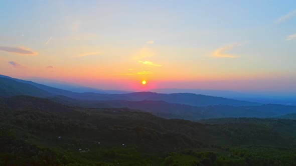 Mountain and Sunset