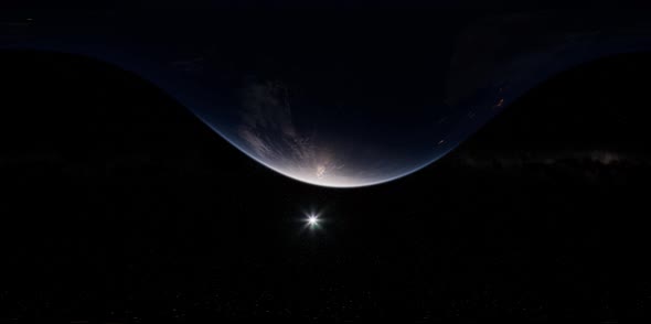 VR 360 Earth and Sun From Space alt