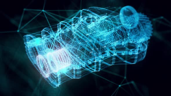 Turbine Hologram Close Up 4k alt