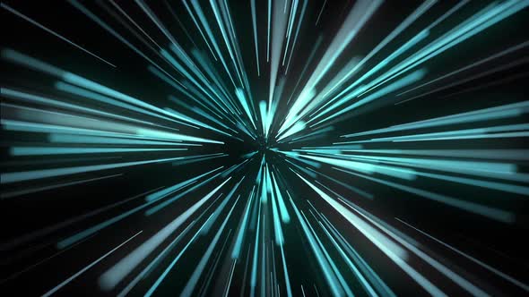 Multicolored Luminous Rays. Animation Of The Loop