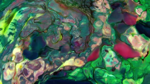 Abstract Bubbling Arty Pattern Liquid Paint Texture alt