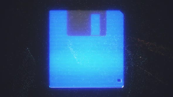 Retro Floppy Disk Hologram Hd