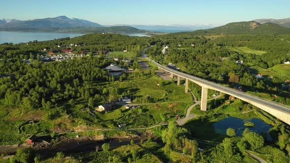 Bridge Over Whirlpools of the Maelstrom of Saltstraumen Nordland Norway