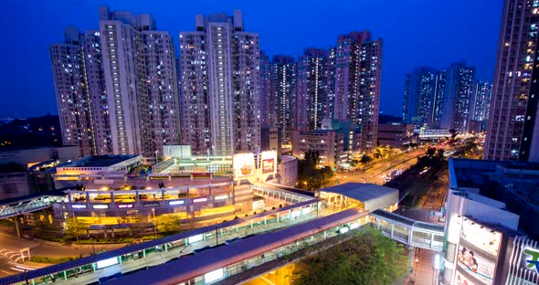 Timelapse of Hong Kong residential district