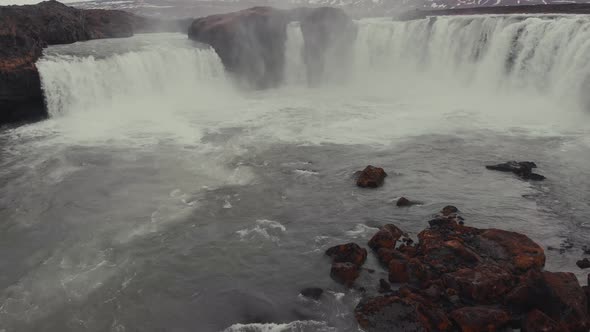 View of amazing waterfall