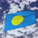 Palau Flag With Sky 4k - VideoHive Item for Sale