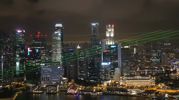 Time lapse of Building in Singapore city