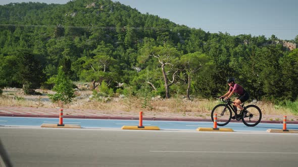 Woman cycling