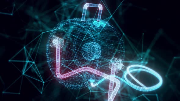 Industrial Heater Hologram Close Up 4k alt