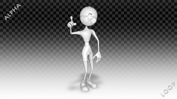 3D Man Character - Cartoon Pop Dance