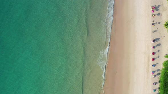 Aerial View of Kamala Beach at Sunset in Phuket in Thailand