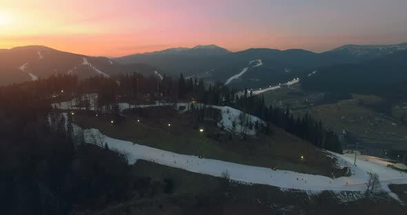 Ski Resort in Mountains