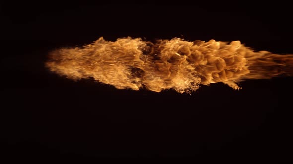 Flame thrower in slow motion; shot on Phantom Flex 4K at 1000 fps