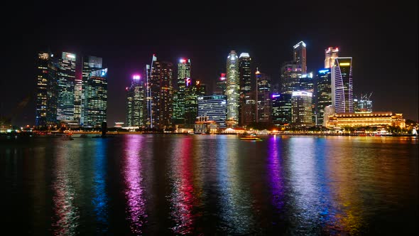 Time lapse of Building in Singapore city