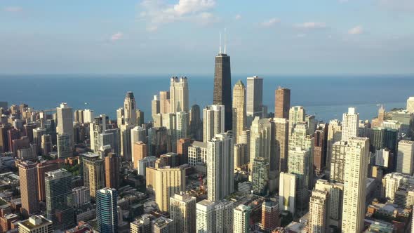 Aerial View of Chicago Gold Coast 