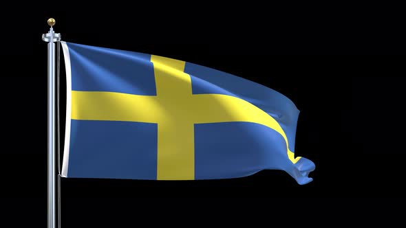 Sweden Waving Flag