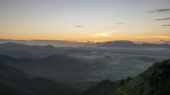 Mountains in sunrise