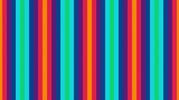Abstract motion graphics lines pattern in a rainbow palette. Simple geometric mosaic