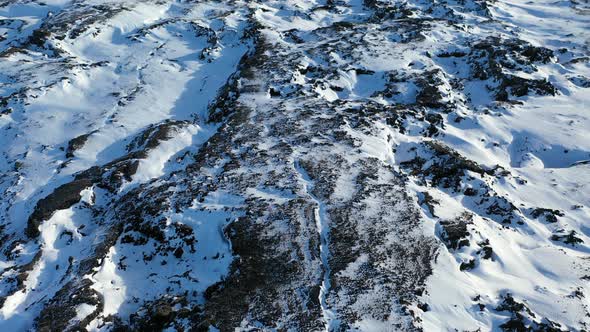 Iceland Terrain: Detailed Aerial Footage of Snæfellsjökull National Park