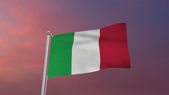 Flag Of Italy Waving