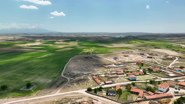 Farm Region Aerial View 4 K Alanya Turkey
