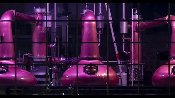 Time Lapse of Copper Stills in Ardara for the Production of Irish Whiskey