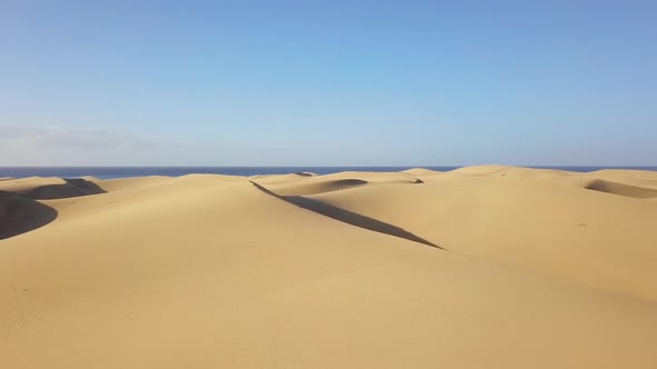 Aerial View of Maspalomas Sand Dunes, Gran Canaria