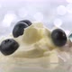 spoon of whipped mascarpone cream and blueberries  - VideoHive Item for Sale