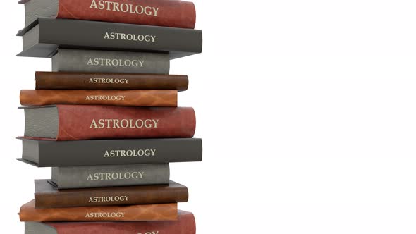 Books titled Astrology . looping animation