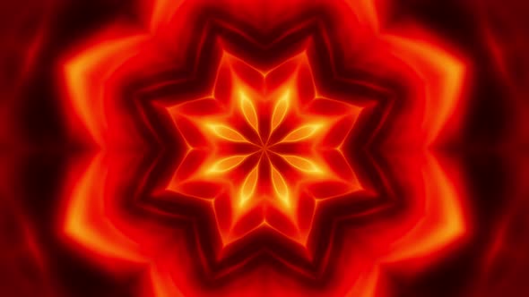 Fire Color Kaleidoscope Loop 4K 01