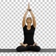 Young woman practicing yoga sitting in, Alpha Channel - VideoHive Item for Sale