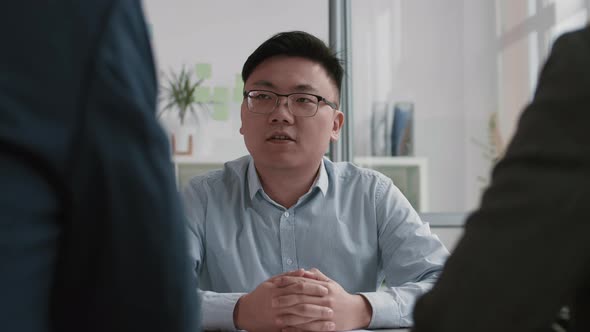 Young Asian Man on Job Interview