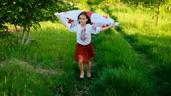 Patriot Child with Georgian Flag