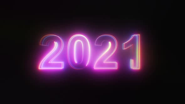 Multicolored Neon Text 2021