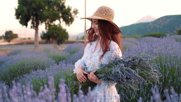 Girl on the Lavender Field