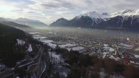 Aerial view of Innsbruck