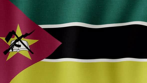The National Flag of Mozambique