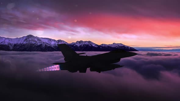 F16 fSunset Flyby