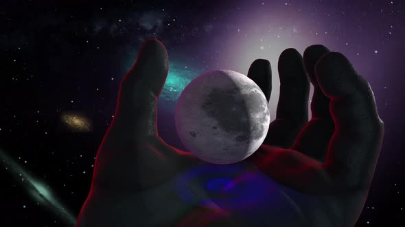 3d Metaverse moon