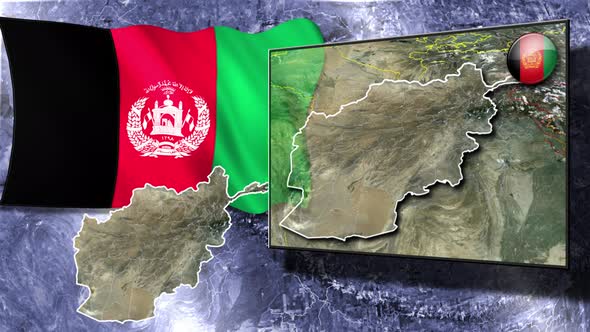 Afghanistan   Flag And Map Animation alt