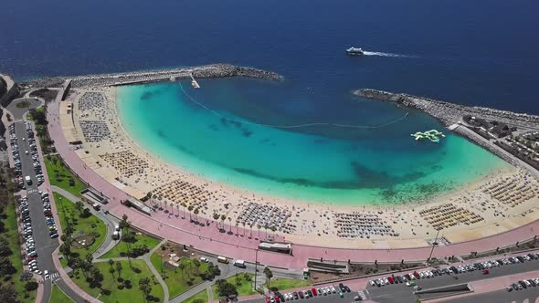 Aerial View of the Amadores Beach, Gran Canaria