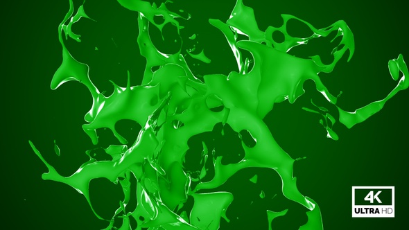 Abstract Green Paint Splash V3