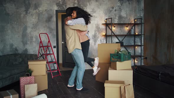 Interracial Couple is Relocating Into New Flat