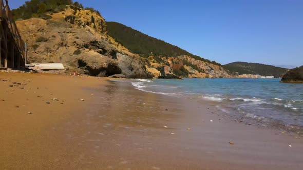 Aguas Blancas beach in Ibiza, Spain