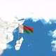 Madagascar Map And Flag With Clouds - VideoHive Item for Sale
